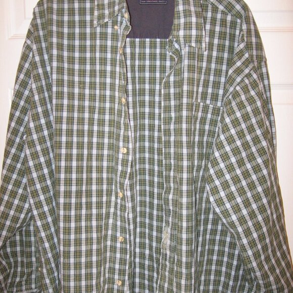 Wrangler Cool River Cotton Green Plaid Short Sleeve Button Front Shirt Men's XL - Picture 1 of 4